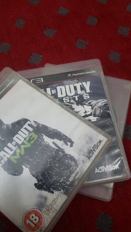 PS3 disc games MW3 blackops 2 and cod ghosts 2