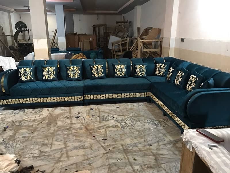 wooden stylish sofa set 3-2-1  6 seater 9