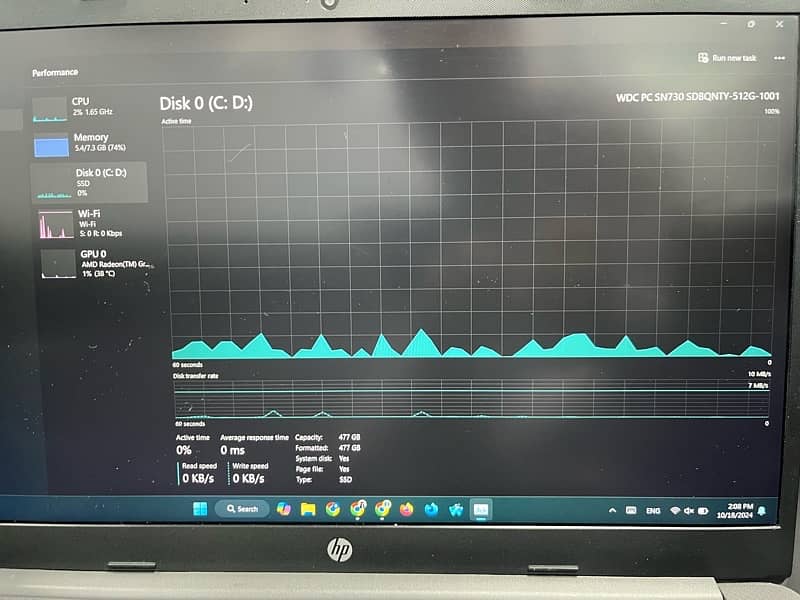 HP AMD Ryzen 5 5500U with Radeon Graphics 6