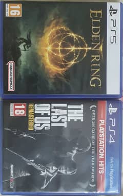 ELDEN RING PS5 AND LAST OF US REMASTERED PS4