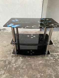 Glass Trolley Black Colour