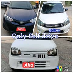 Rent a car without driver/ Self drive/ Car rental/ Alto/Cultus/Yaris 0