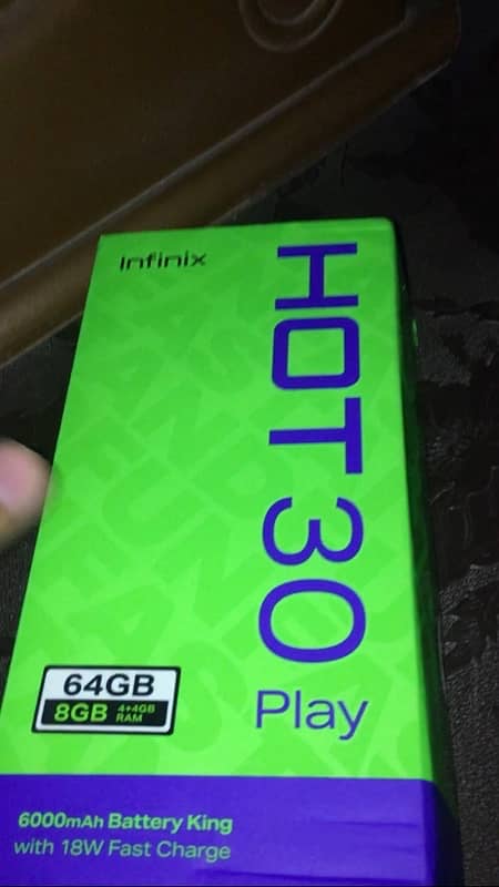 infinix Hot 30 Play (4+4)rom 64gb 6