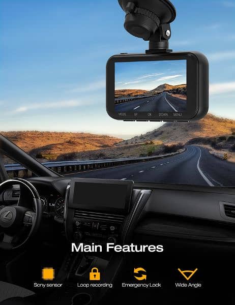 Toguard C200 Front and Rear Dual dash cam hd dashcam 4k dash camera 1