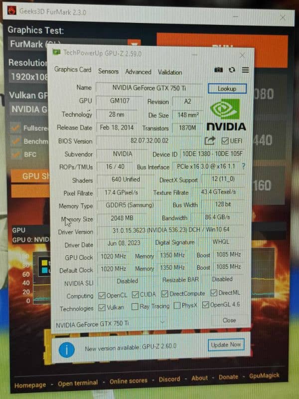 750ti 2gb GPU 7