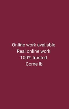 online work available