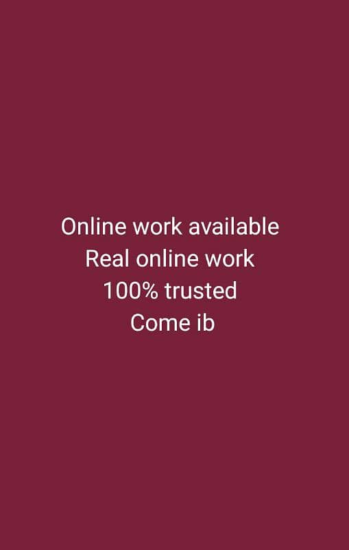 online work available 0