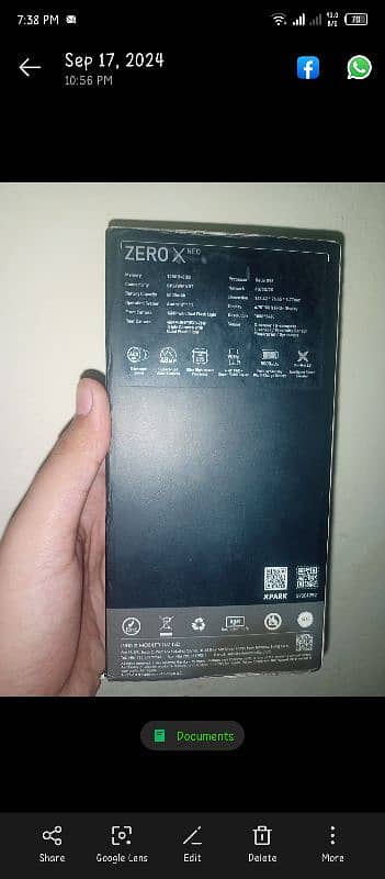 infinix zero X new 8GB + 3 RAM 128 GB storage G 95 processor with box 6