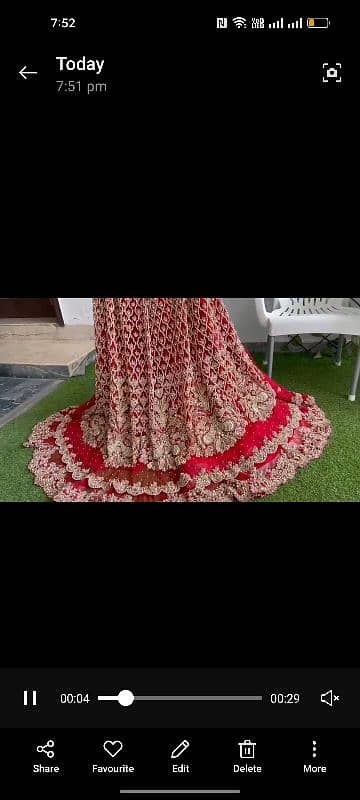 barat Bridal Dress Just 1 time use , just like new ,Red Graceful color 4