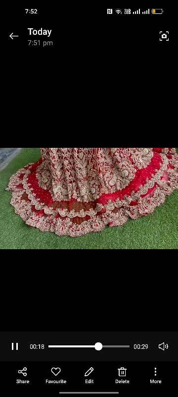 barat Bridal Dress Just 1 time use , just like new ,Red Graceful color 5