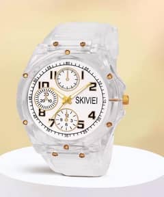 Stylish Transparent White Watch