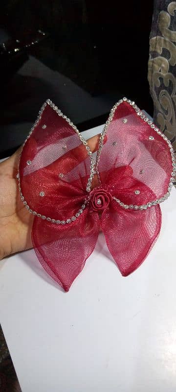 Handmade Embroidery Hair Bows 3