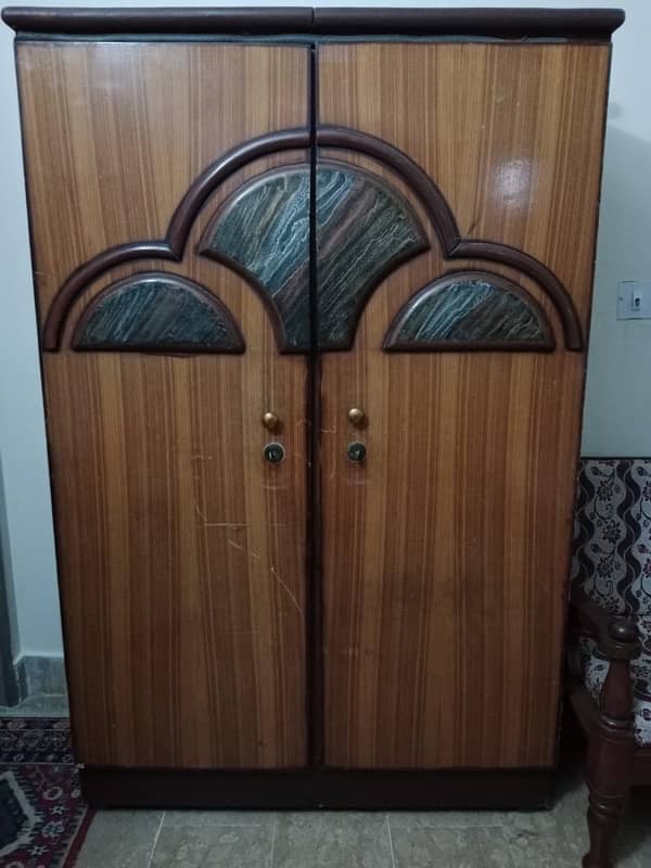 2 door wooden cupboard 1