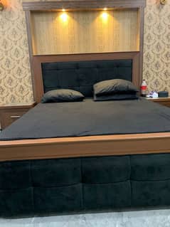 king size bed  with mattress side tables and dressing