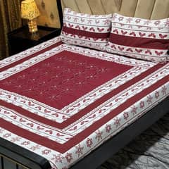 3 PCS Cotton Sotton Patchwork Double Bedsheets