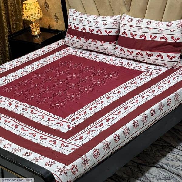 3 PCS Cotton Sotton Patchwork Double Bedsheets 1