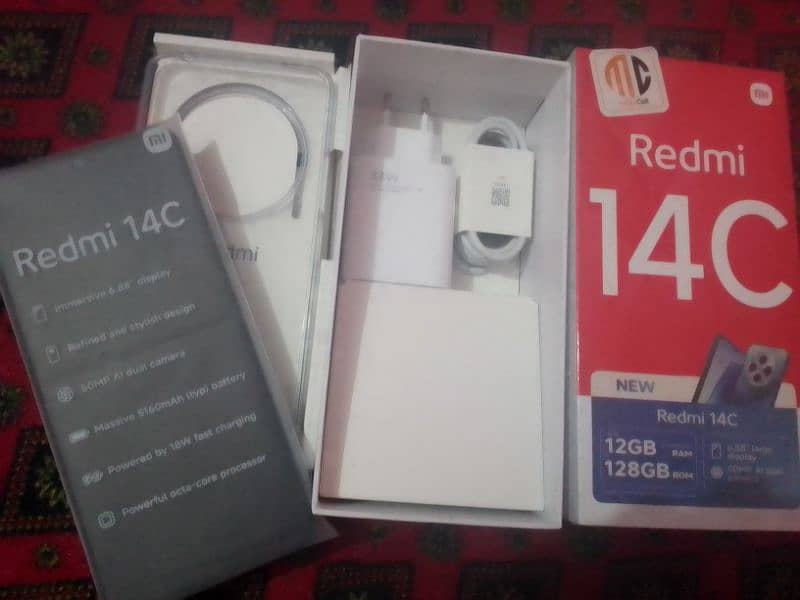 redmi 14c 6+6 12gb ram 128 unique color brand new 2