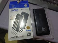 power Bank 20000 mah with built in cables 0