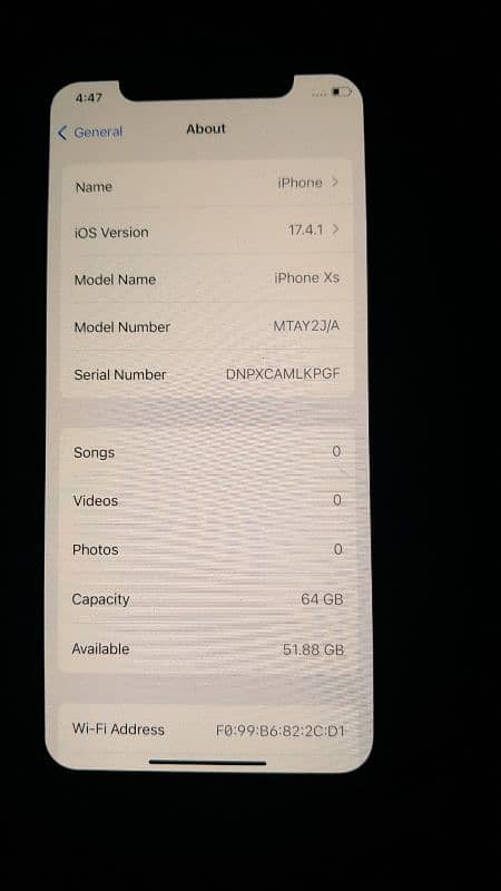 iPhone xs 64GB NON PTA 1