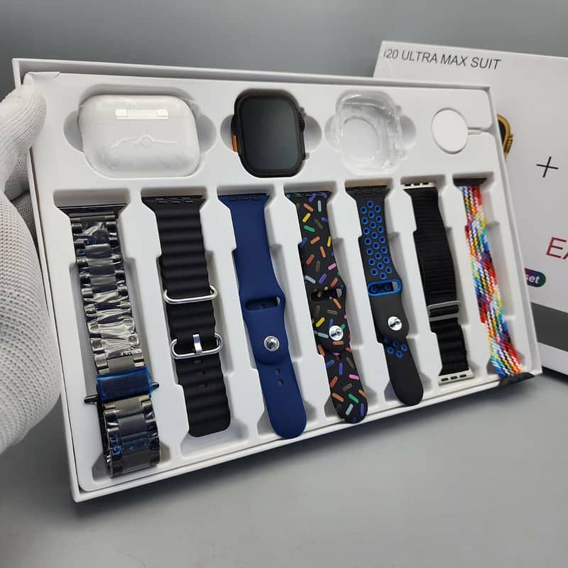 I20 Ultra Max Suit Smart Watch 10 In 1 Box 2.3inch Large Screen With 3