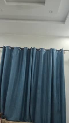 blue curtains