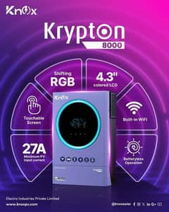 Hybrid Inverter Knox Krypton Series 3kw,4kw,6kw,8kw 11kW Dual Output