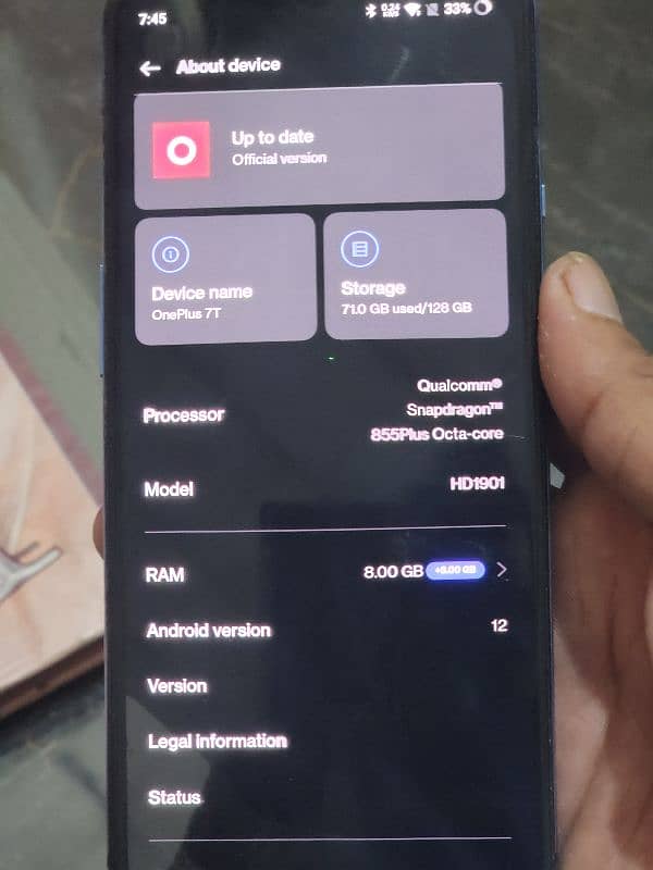 OnePlus 7T For Sale 8 128 5