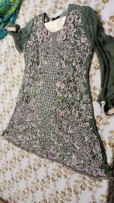 olive green formal dress 0