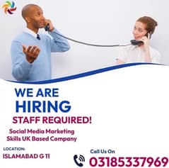 Social Media Marketing| Staff Required (Male & Female ) | Jobs