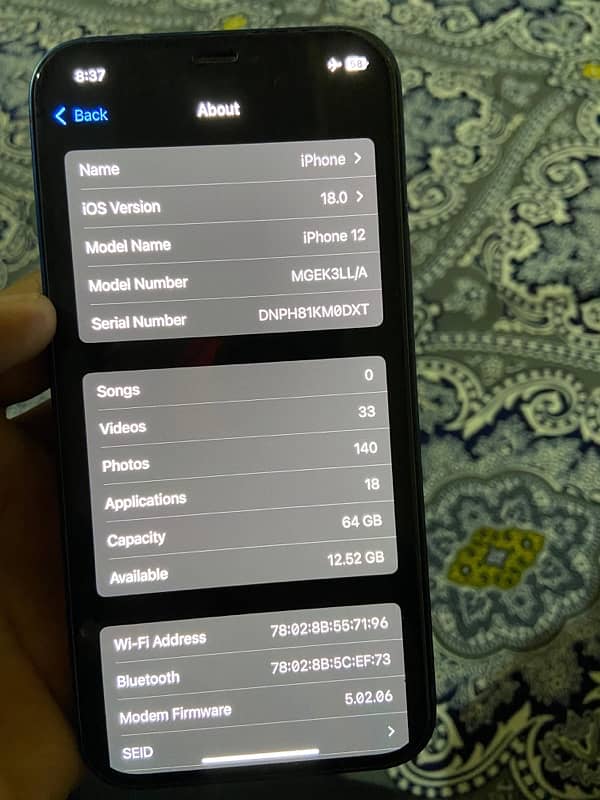 iphone 12 64GB jv non pta 9