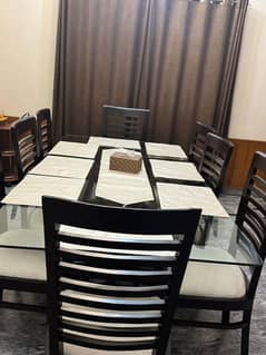 Dining table with 8 chairs for sale