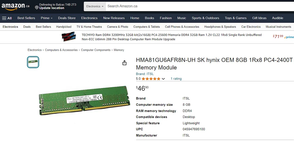 8GB DDR4 Ram 1