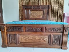 Pure Shisham Wood Brand New Chinyoti Bed Set 0