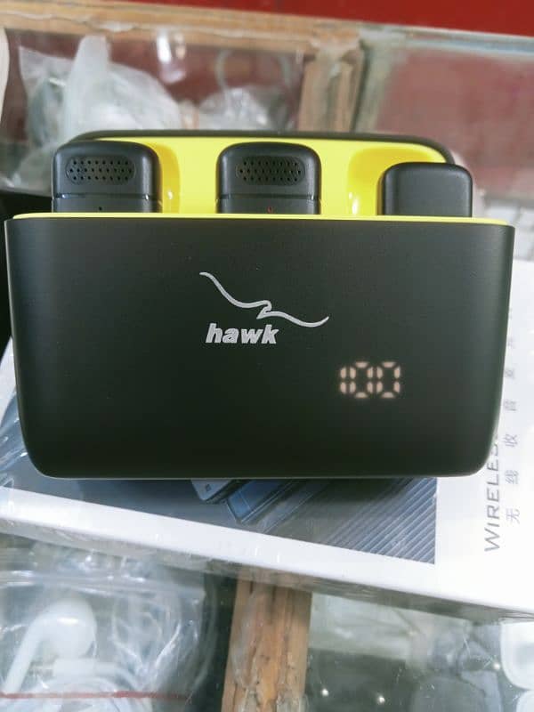 hawk brand Double Warless Mic Noise Reduction with Charging Case 3