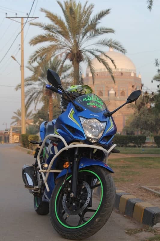 Suzuki bike Gixxer Gxr gr 150f blue heavy bike Ride touring sports bik 1