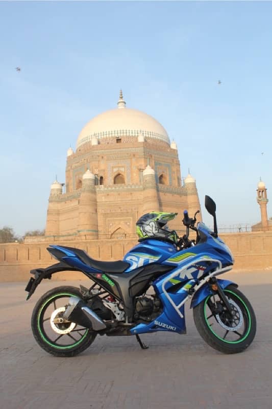 Suzuki bike Gixxer Gxr gr 150f blue heavy bike Ride touring sports bik 2