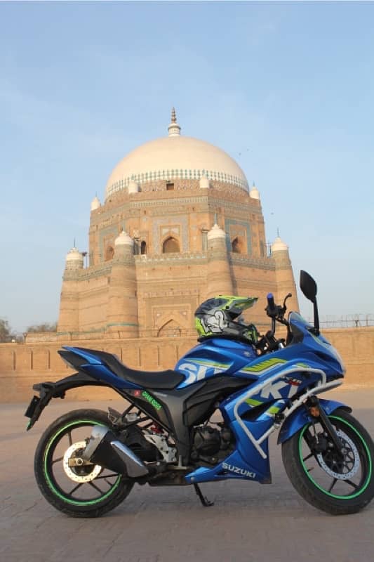 Suzuki bike Gixxer Gxr gr 150f blue heavy bike Ride touring sports bik 3