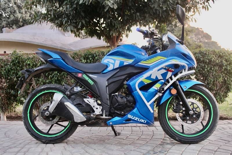 Suzuki bike Gixxer Gxr gr 150f blue heavy bike Ride touring sports bik 7