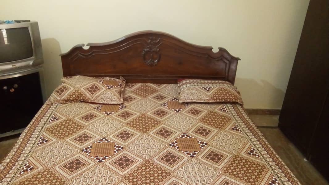 Pure wooden double bed 4