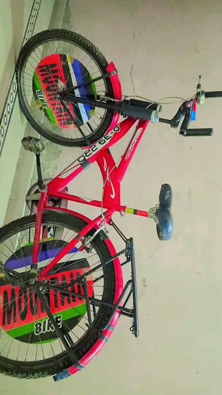 Very less used imported Mountain brand bicycle large size Red colour. 0