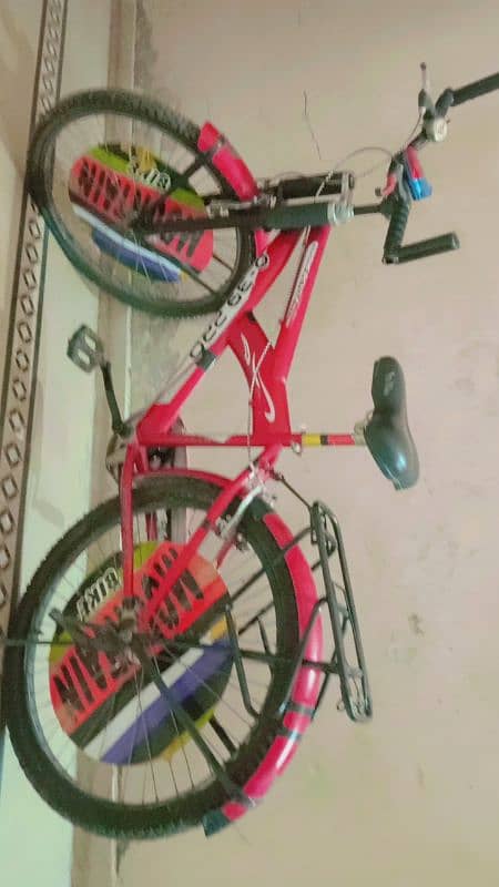 Very less used imported Mountain brand bicycle large size Red colour. 3