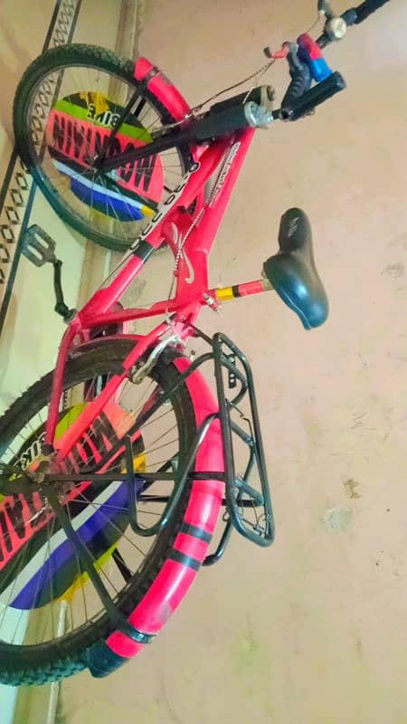 Very less used imported Mountain brand bicycle large size Red colour. 4