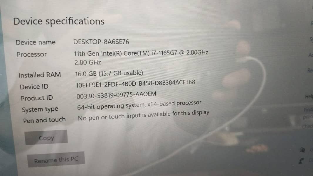 Core i7 ,11th Generation 16GB ram / 512 ssd HP 840 G8 Model Laptop 3