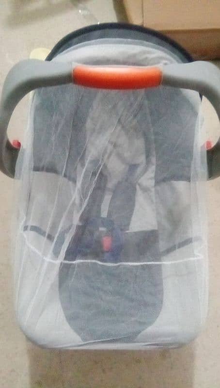 Carry cot with car seat with net 2 in 1 jumbo size rock well 1