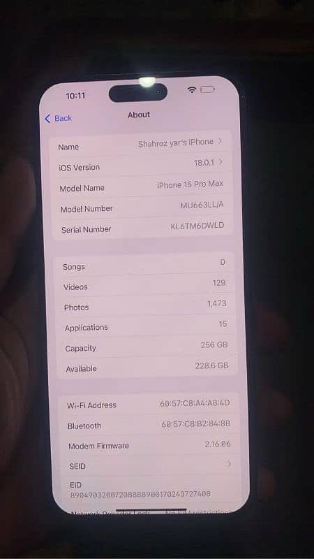 iPhone 15 pro max 256GB 5