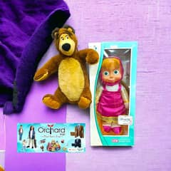 Masha and the Bear stuff toy, masha with music box 1 feet height