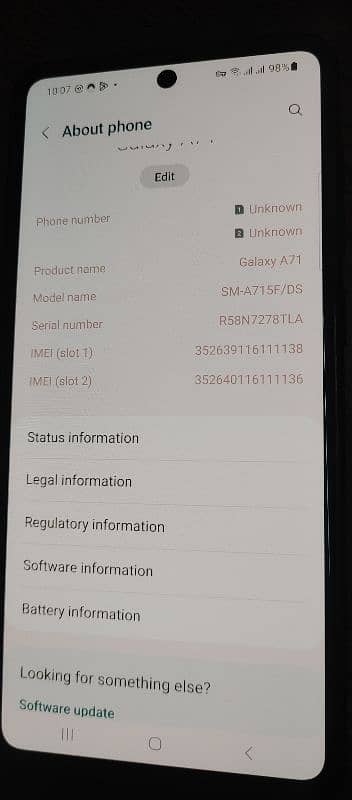 Samsung A71 5G 8/128GB | Minor Touch Issue | Not PTA Approved | Sale 6