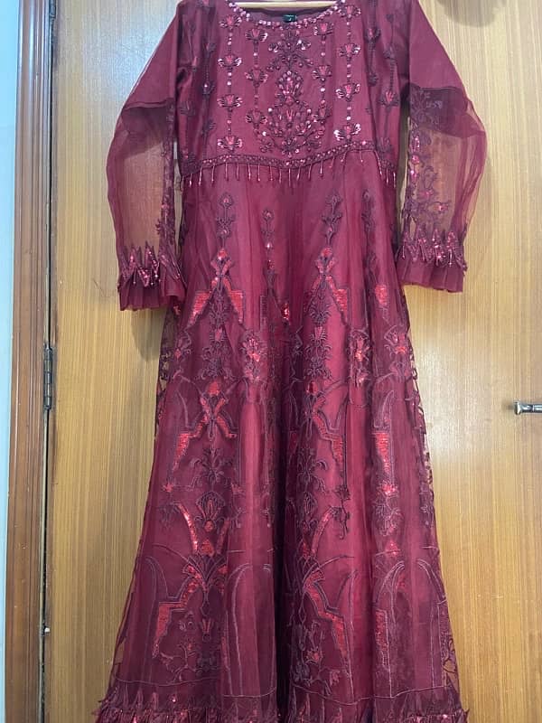 maroon color red long maxi 2