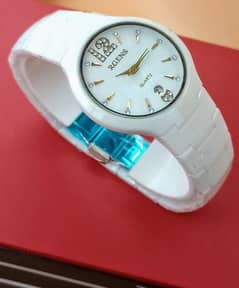 MILKY WHITE CERAMIC  GENTS WATCH