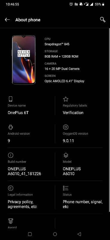 One plus 6t 1